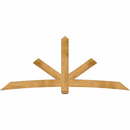 Ekena Millwork Alberta Rough Sawn Timber Gable Bracket, Western Red Cedar, 108"W x 45"H x 6"D x 6"F, 10/12 Pitch GBW108X45X0606ALB00RWR